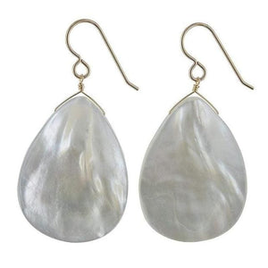 Mother of Pearl 14K GF Handmade Dangle Drop Earrings - Earrings